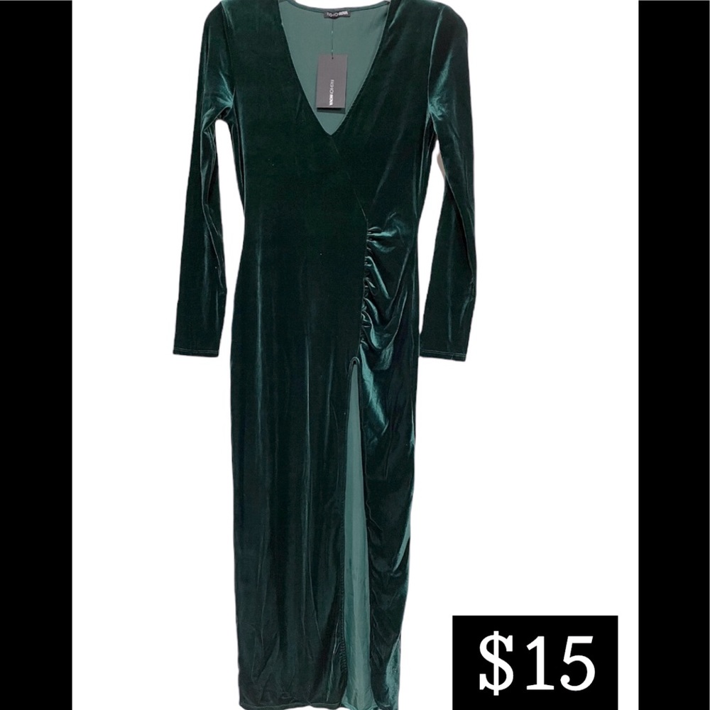 Love ❤️ Sex Magic 🪄 Velvet Dress - Hunter